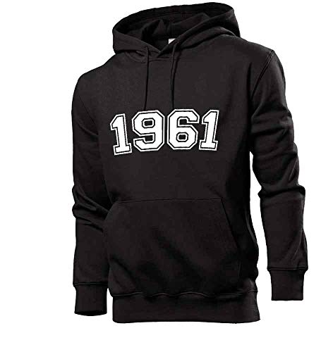 Generisch 1961 Männer Hoodie Sweatshirt Schwarz 3XL von shirt84