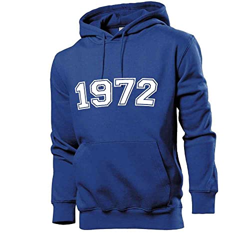 Generisch 1972 Männer Hoodie Sweatshirt Royalblau M von shirt84