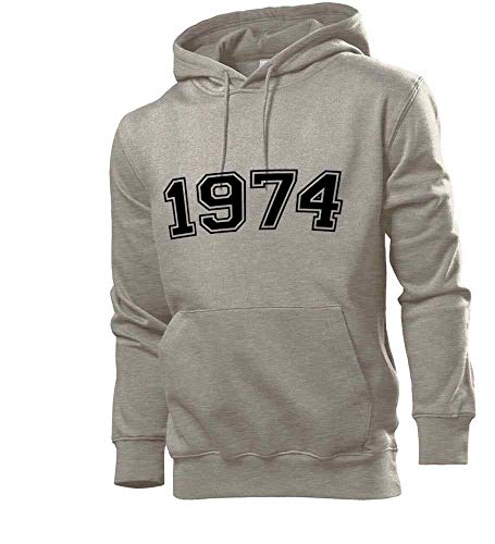 Generisch 1974 Männer Hoodie Sweatshirt Grau M von shirt84