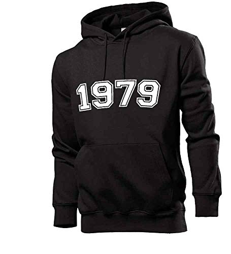 Generisch 1979 Männer Hoodie Sweatshirt Schwarz M von shirt84