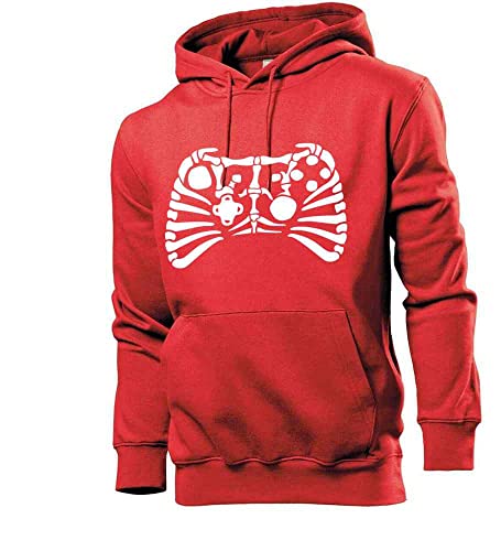 Generisch Box Controller Fossil Skelett Männer Hoodie Sweatshirt Rot 3XL von shirt84