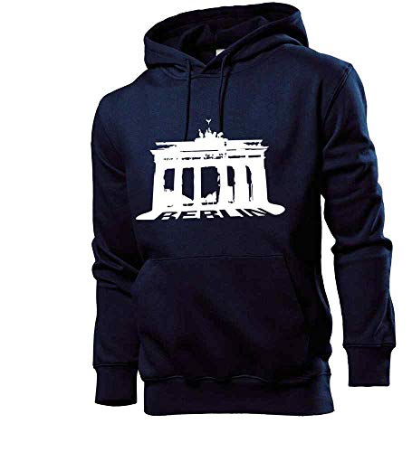 Generisch Brandenburger Tor Berlin Schatten Männer Hoodie Sweatshirt Navy XL von shirt84