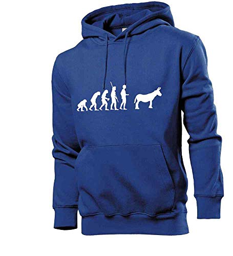 Generisch Evolution Esel Männer Hoodie Sweatshirt Royalblau XXL von shirt84