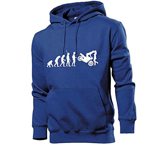 Generisch Evolution Naked Bike Kuß Männer Hoodie Sweatshirt Royalblau L von shirt84