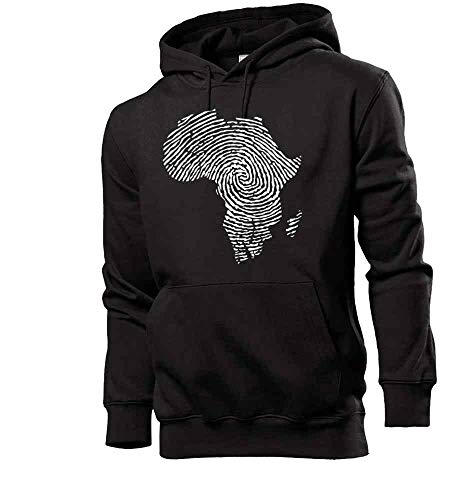 Generisch Fingerabdruck Afrika Männer Hoodie Sweatshirt Schwarz M von shirt84