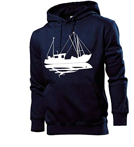 Generisch Fischkutter vs. Yacht Männer Hoodie Sweatshirt Navy XL von shirt84