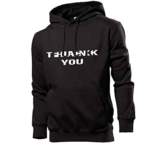 Generisch Fuck Thank You Männer Hoodie Sweatshirt Schwarz XL von shirt84