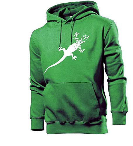 Generisch Gecko aus Geckos Männer Hoodie Sweatshirt Grün L von shirt84