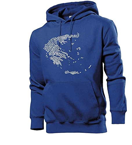 Generisch Griechenland Fingerabdruck Männer Hoodie Sweatshirt Royalblau XL von shirt84