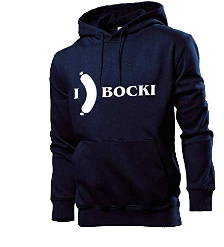 Generisch I Love Bockwurst Männer Hoodie Sweatshirt Navy M von shirt84