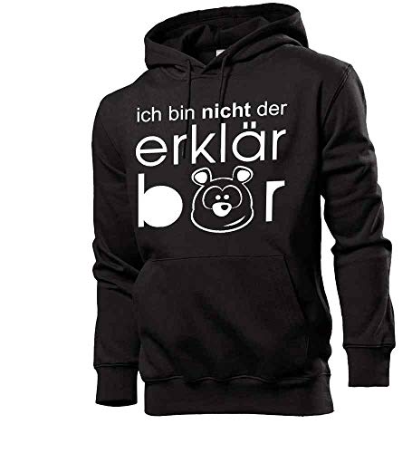 Generisch Ich Bin Nicht der Erklärbär Männer Hoodie Sweatshirt Schwarz M von shirt84