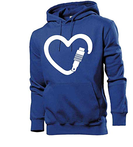 Generisch Karabiner Herz Klettern Männer Hoodie Sweatshirt Royalblau L von shirt84