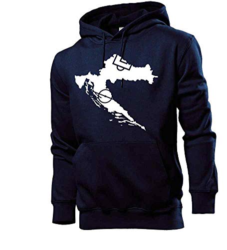 Generisch Kroatien Fussballfeld Weltmeister Männer Hoodie Sweatshirt Navy S von shirt84