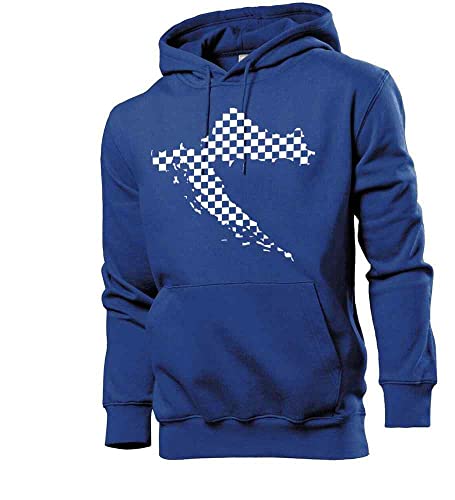 Generisch Kroatien Rechtecke Männer Hoodie Sweatshirt Royalblau L von shirt84