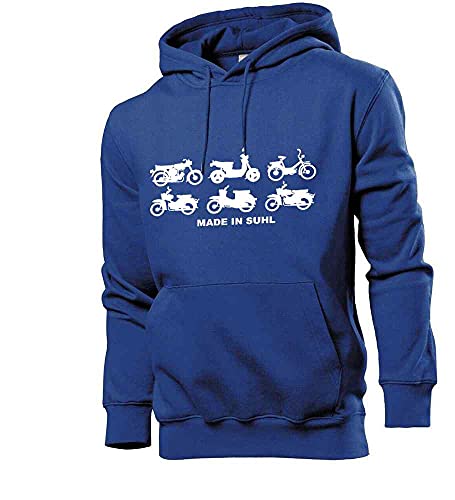 Generisch Made in Suhl Simson Mopeds Männer Hoodie Sweatshirt Royalblau L von shirt84