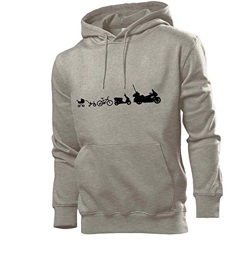 Generisch Motorrad Evolution Goldwing Männer Hoodie Sweatshirt Grau XL von shirt84