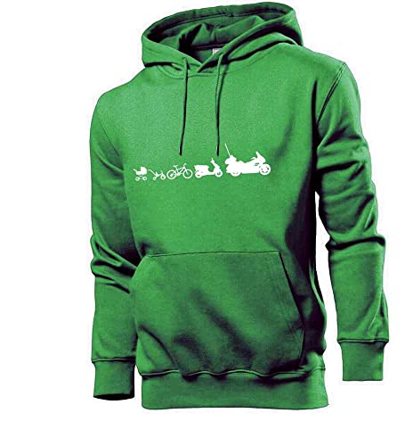 Generisch Motorrad Evolution Goldwing Männer Hoodie Sweatshirt Grün L von shirt84