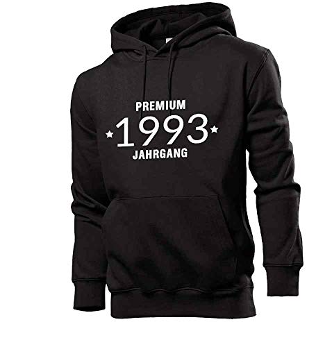 Generisch Premiumjahrgang 1993 Männer Hoodie Sweatshirt Schwarz M von shirt84