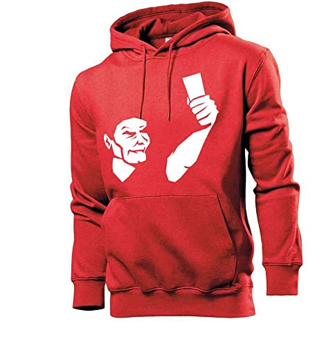 Generisch Schiedsrichter zeigt Karte Männer Hoodie Sweatshirt Rot L von shirt84