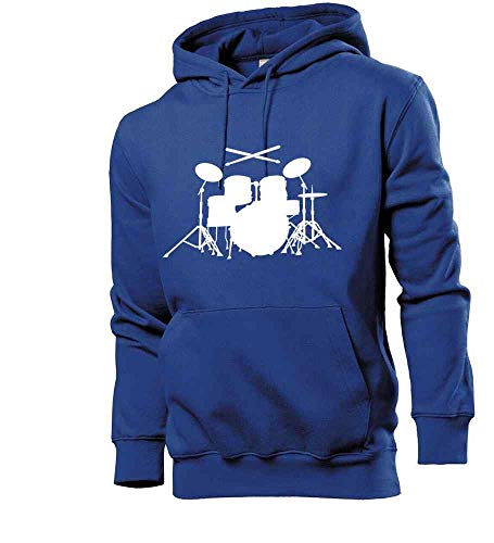 Generisch Schlagzeug mit Sticks Männer Hoodie Sweatshirt Royalblau XXL von shirt84