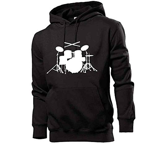 Generisch Schlagzeug mit Sticks Männer Hoodie Sweatshirt Schwarz L von shirt84