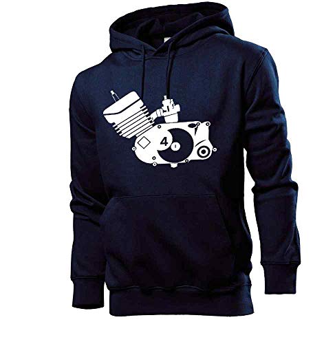 Generisch Simson Motor Männer Hoodie Sweatshirt Navy 3XL von shirt84