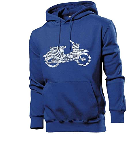 Generisch Simson Schwalbe Fingerabdruck Männer Hoodie Sweatshirt Royalblau L von shirt84