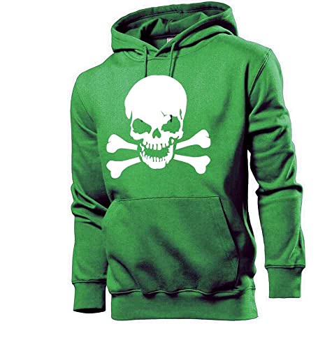 Generisch Skull Totenkopf Männer Hoodie Sweatshirt Grün XXL von shirt84