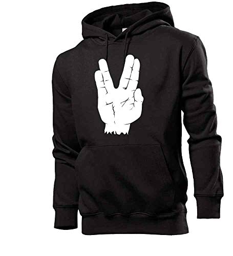 Generisch Spock Vulkanier Gruß Männer Hoodie Sweatshirt Schwarz XL von shirt84