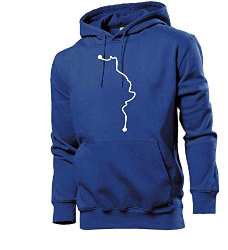 Generisch Streif Kitzbühel Männer Hoodie Sweatshirt Royalblau L von shirt84