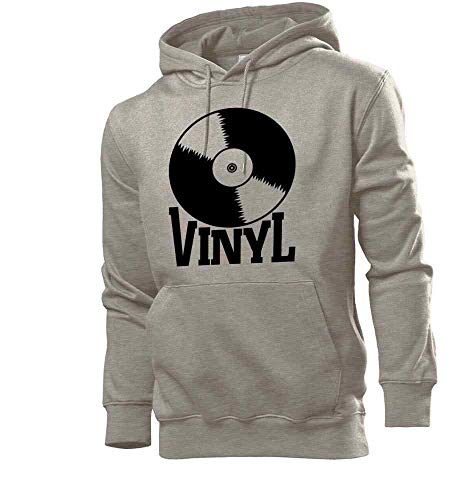 Generisch Vinyl Schallplatte Männer Hoodie Sweatshirt Grau M von shirt84