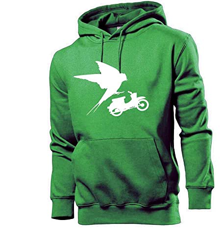 Generisch Zwei Schwalbe Männer Hoodie Sweatshirt Grün M von shirt84