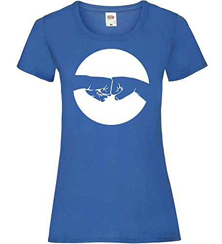 Ghettofaust Frauen Lady-Fit T-Shirt Royal XS von shirt84