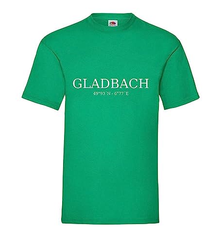 Gladbach Koordinaten Männer T-Shirt Grün XL von shirt84