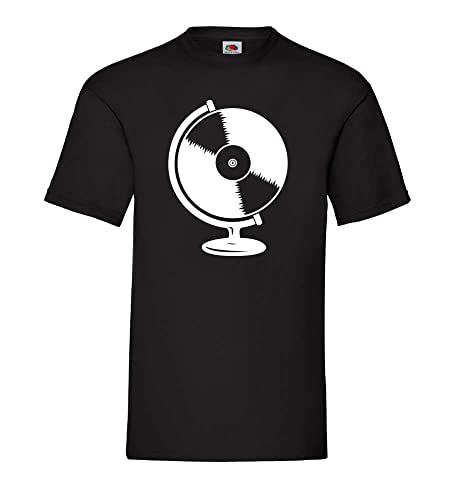 Globus Vinyl Männer T-Shirt Schwarz L von shirt84