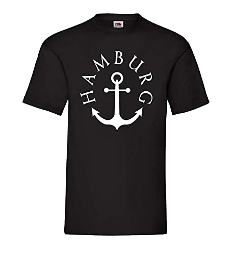 Hamburger Anker Männer T-Shirt Schwarz 3XL von shirt84