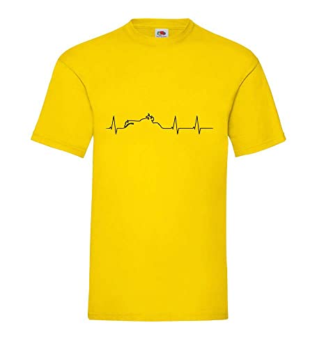 Herzschlag Motorrad Triumph Männer T-Shirt Gelb S von shirt84