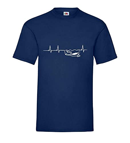 Herzschlag Taucher Männer T-Shirt Navy XXL von shirt84