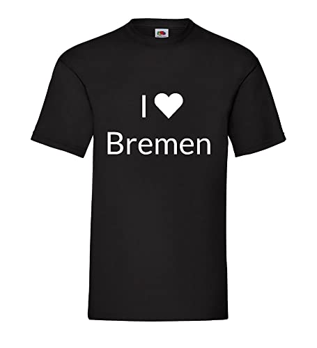 I Love Bremen Männer T-Shirt Schwarz 3XL von shirt84