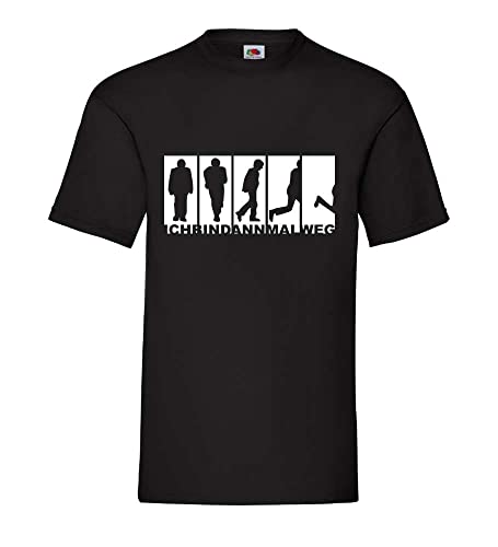 Ich Bin dann mal Weg Männer T-Shirt Schwarz 3XL von shirt84