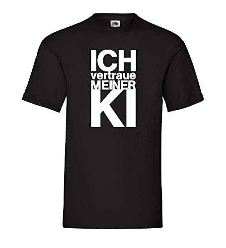 Ich Vertraue meiner KI Männer T-Shirt Schwarz L von shirt84