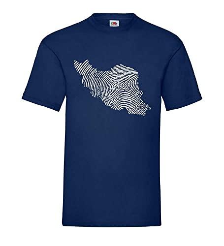 Iran Fingerabdruck Männer T-Shirt Navy L von shirt84