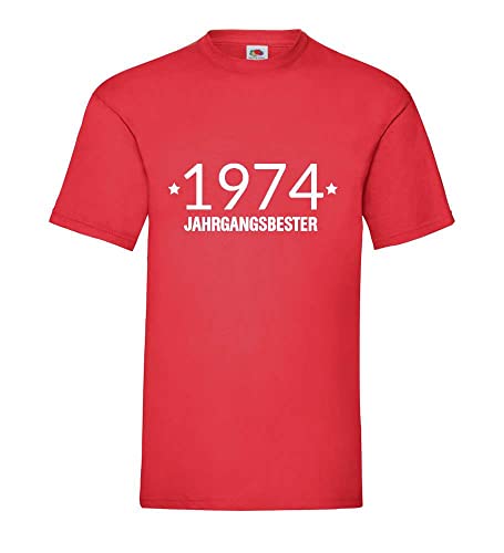 Jahrgangsbester 1974 Männer T-Shirt Rot L von shirt84