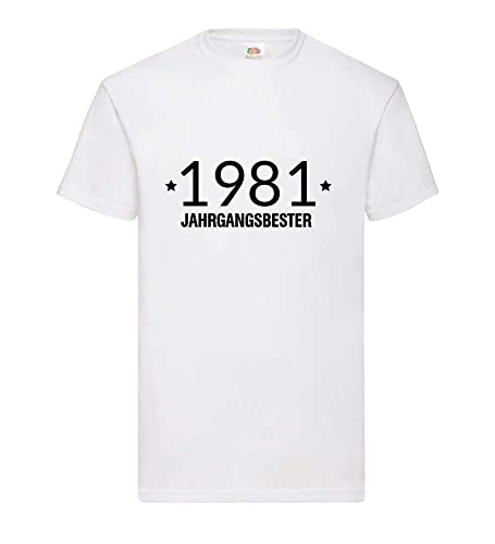 Jahrgangsbester 1981 Männer T-Shirt Weiß M von shirt84