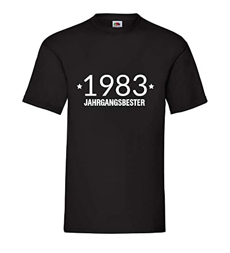 Jahrgangsbester 1983 Männer T-Shirt Schwarz L von shirt84