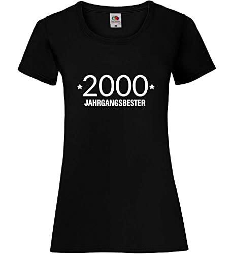 Jahrgangsbester 2000 Frauen Lady-Fit T-Shirt Schwarz XL von shirt84