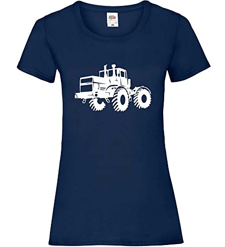 K700 Traktor Frauen Lady-Fit T-Shirt Navy XL von shirt84