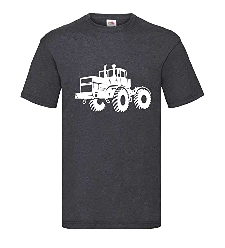 K700 Traktor Männer T-Shirt Dunkelgrau Meliert L von shirt84