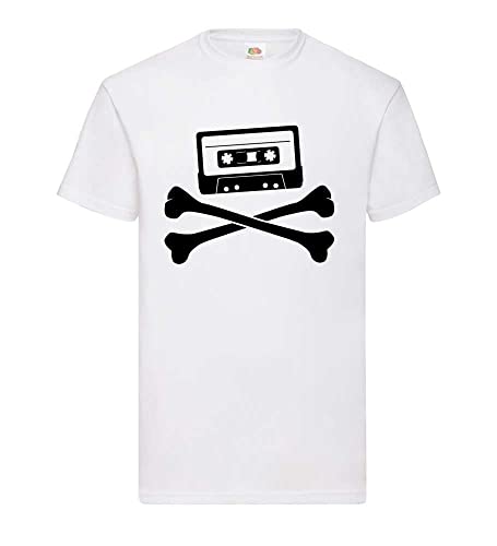 Kassetten Knochen Männer T-Shirt Weiß XXL von shirt84