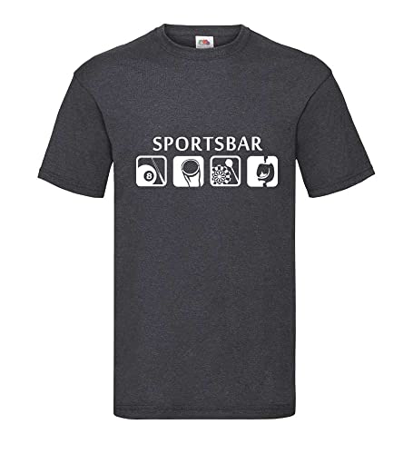 Kneipensport - Sportsbar Männer T-Shirt Dunkelgrau Meliert L von shirt84